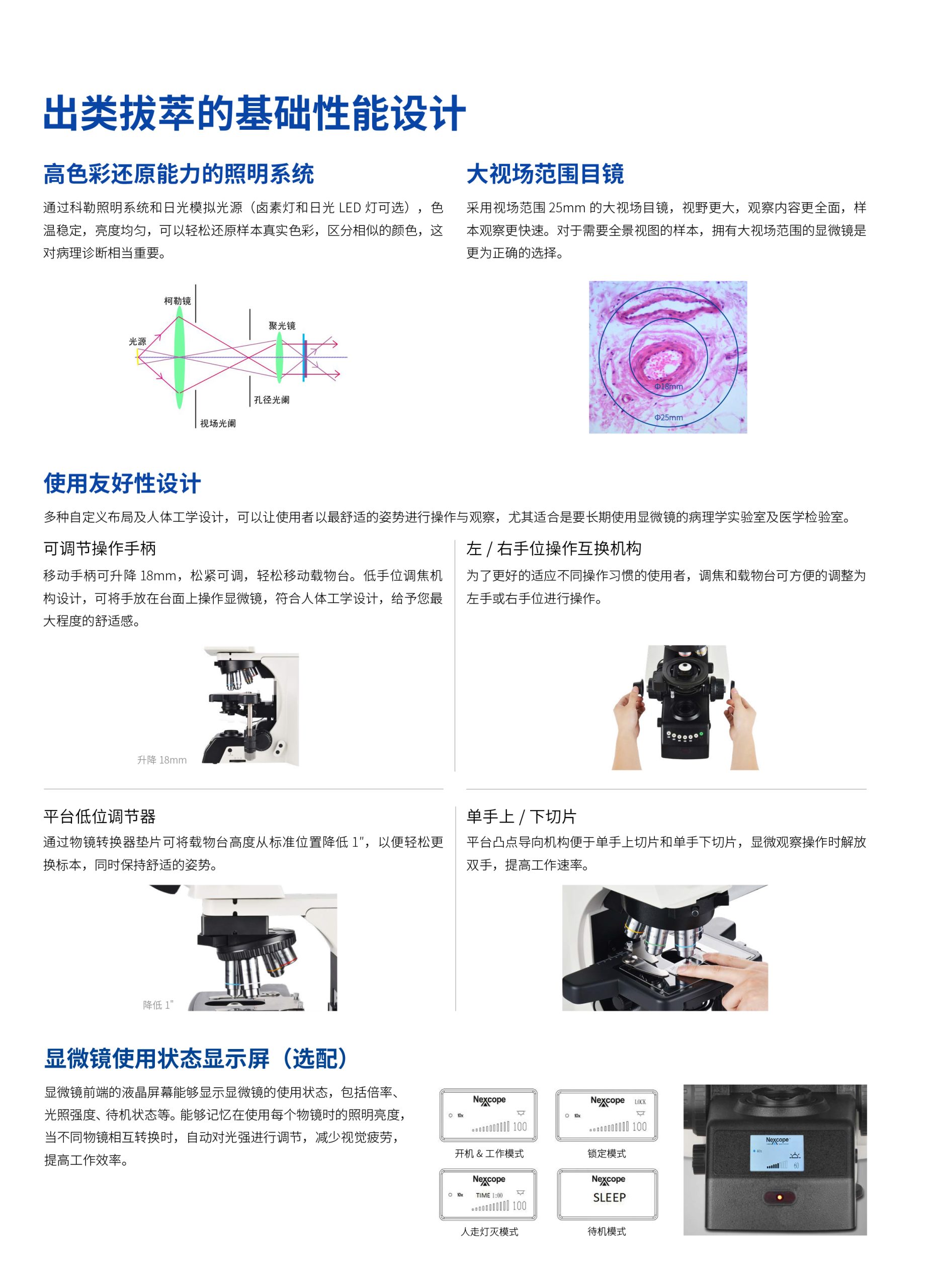 科研级正置显微镜NE910插图1