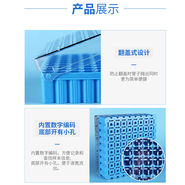 超低温冰箱液氮罐绿冻品牌|冻存盒 9*9样品保存冷冻pc保存盒插图2